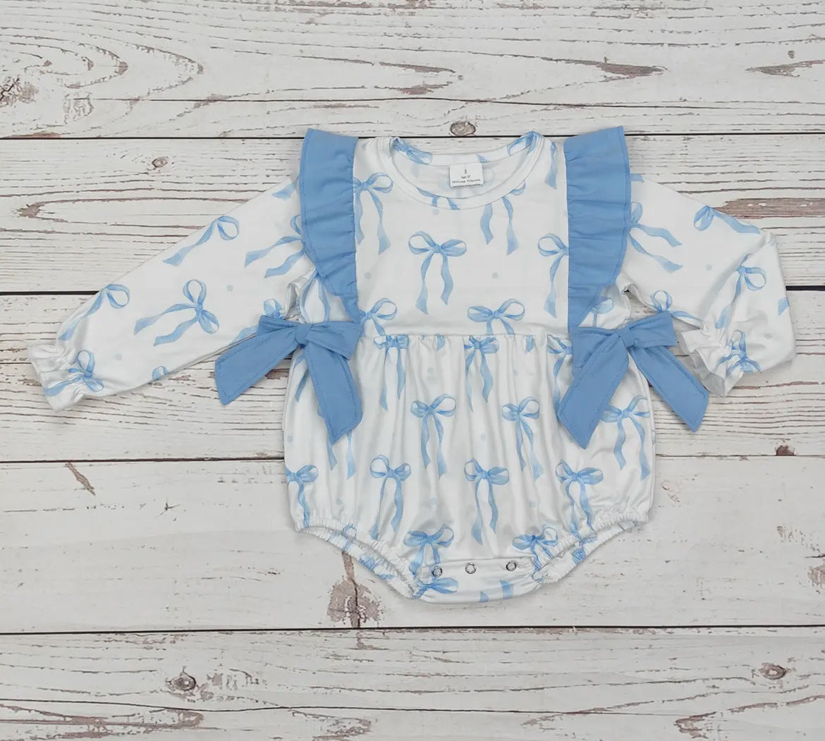 Baby Blue Bow Printed Bubble *preorder*