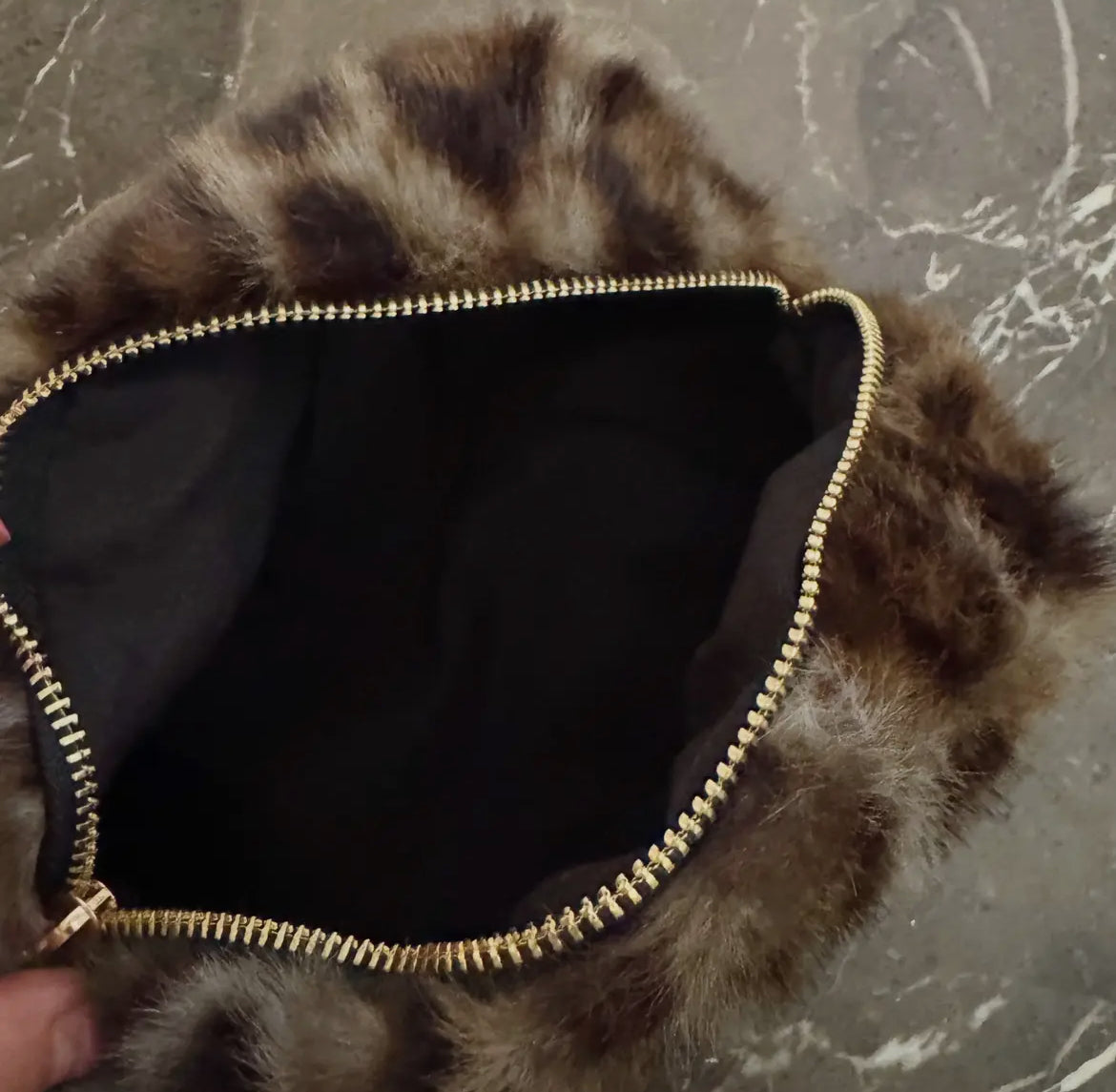 Furly Leopard Cosmetic Case