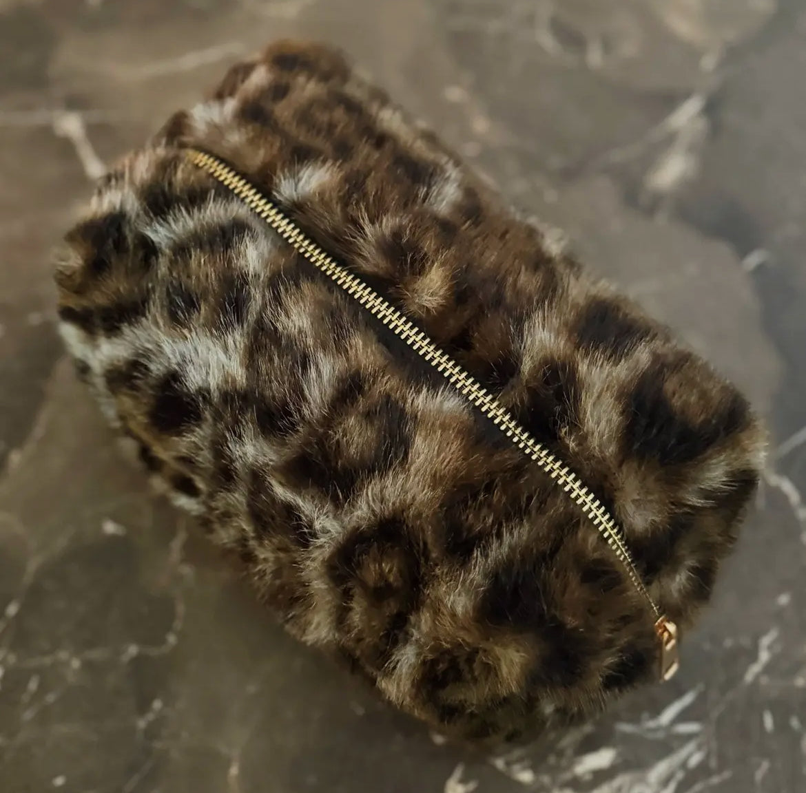 Furly Leopard Cosmetic Case