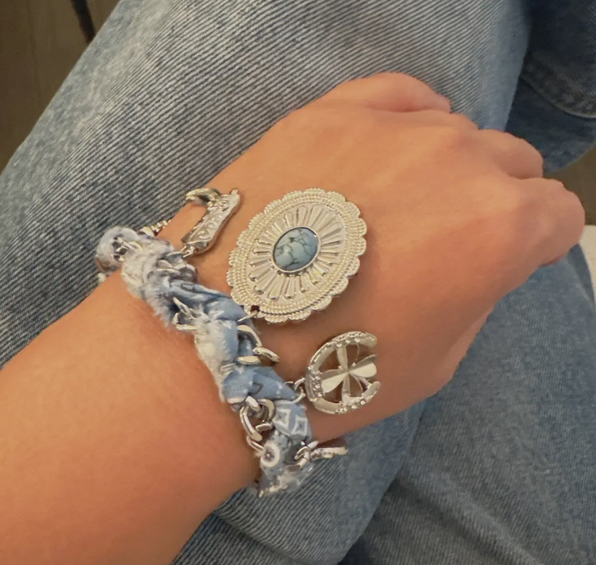 Wild West Desert Charm Scarf Bracelet