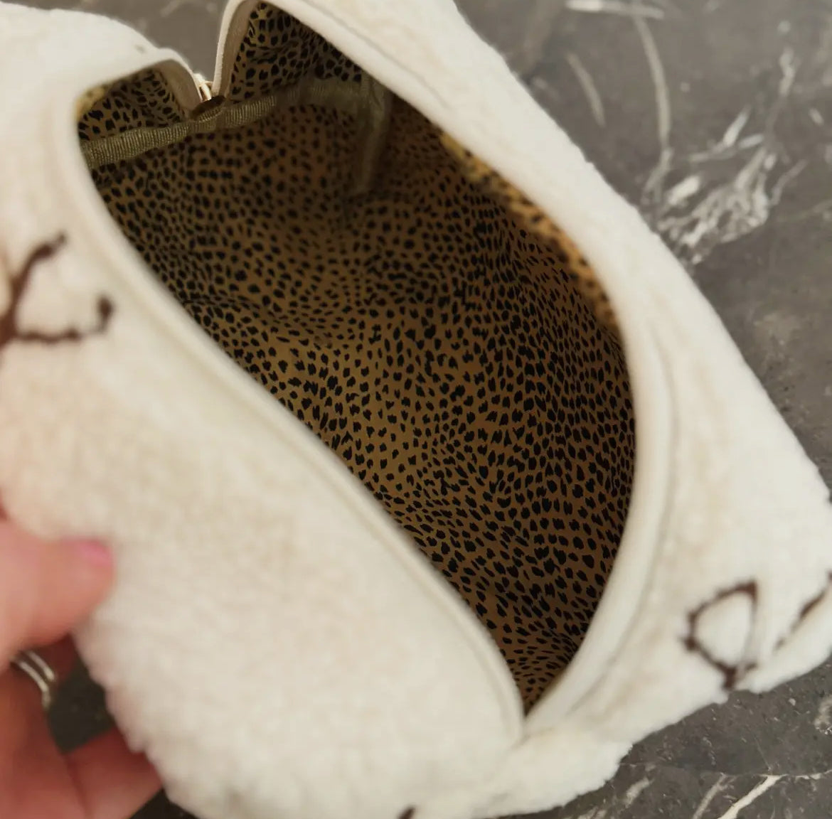 Bouclé Bow Cosmetic Case