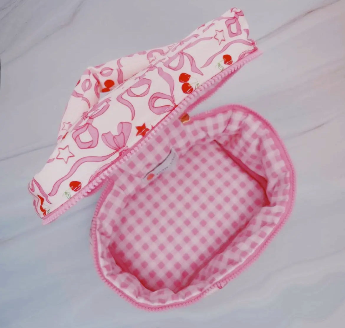 Cherry Bowtiful Travel Cosmetic Case with Handle