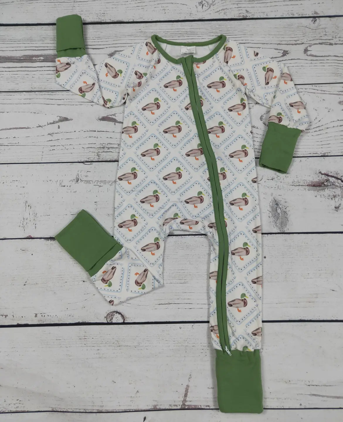 Baby Boy Duck Hunting Zipper Sleeper *preorder*