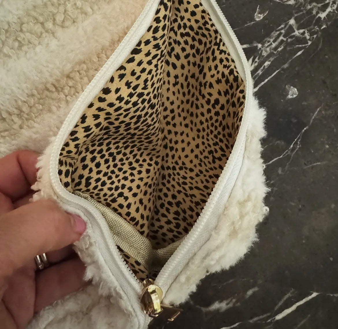 Striped Bouclé Slim Cosmetic Case