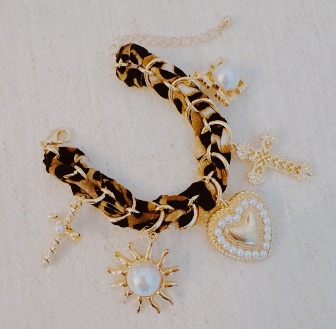 Divine Heart Charm Scarf Bracelet