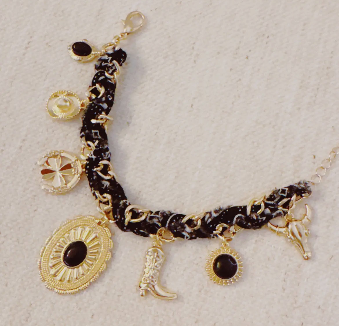 Wild West Desert Charm Scarf Bracelet