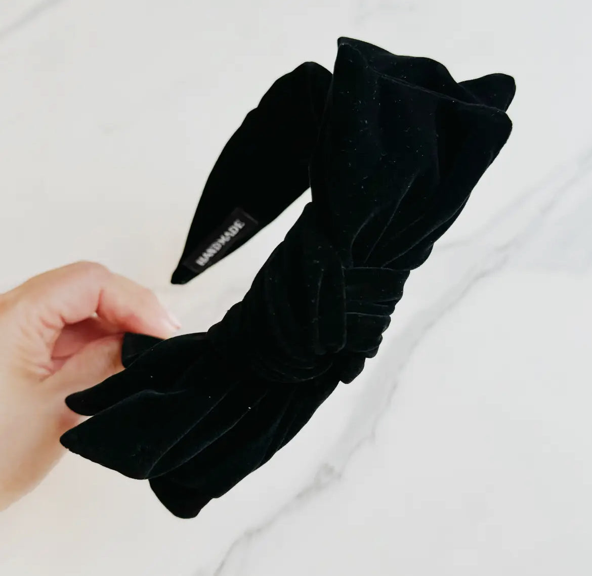 Structured Velvet Bow Headband