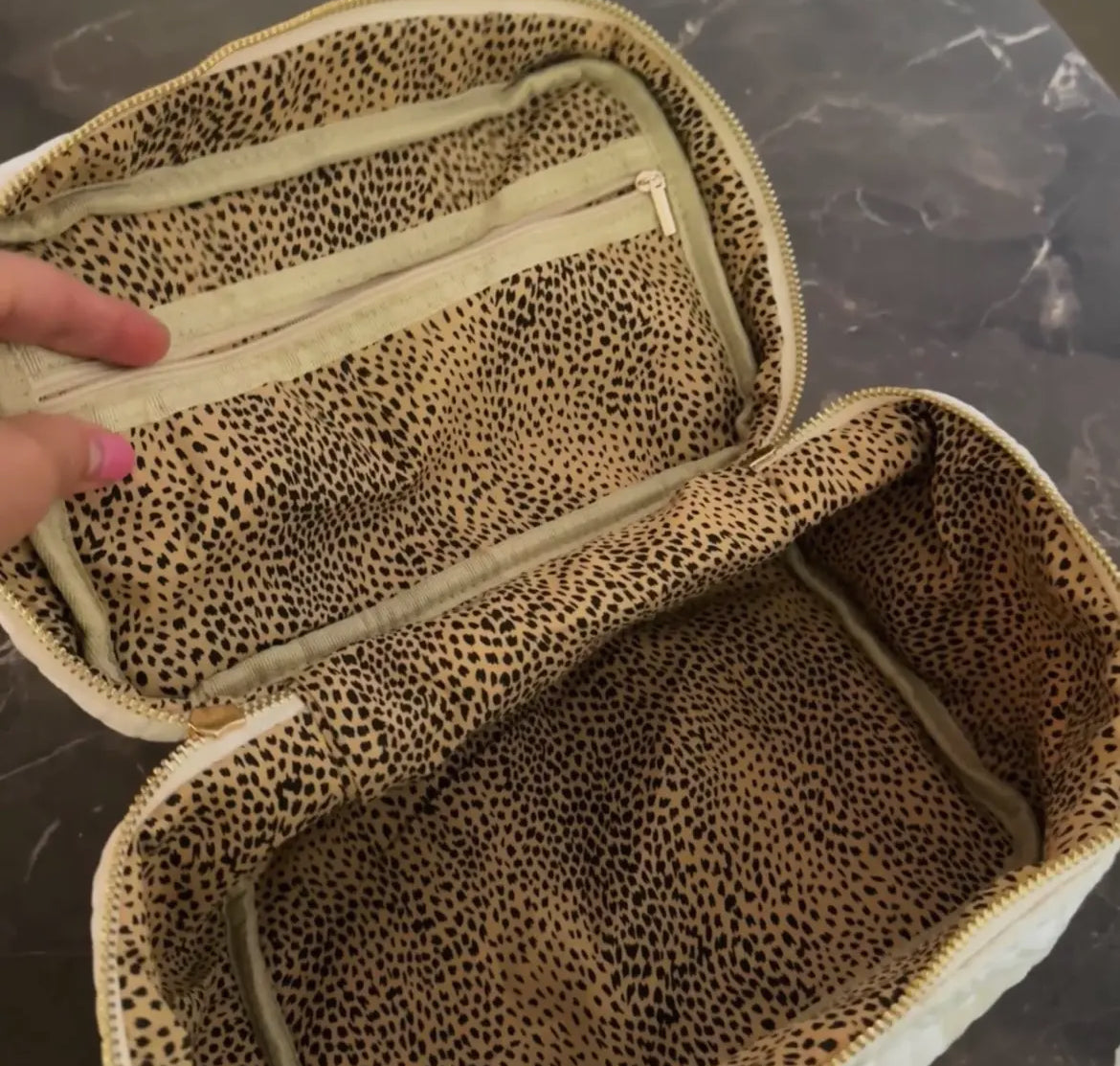 Quilted Velvet Vanity Case