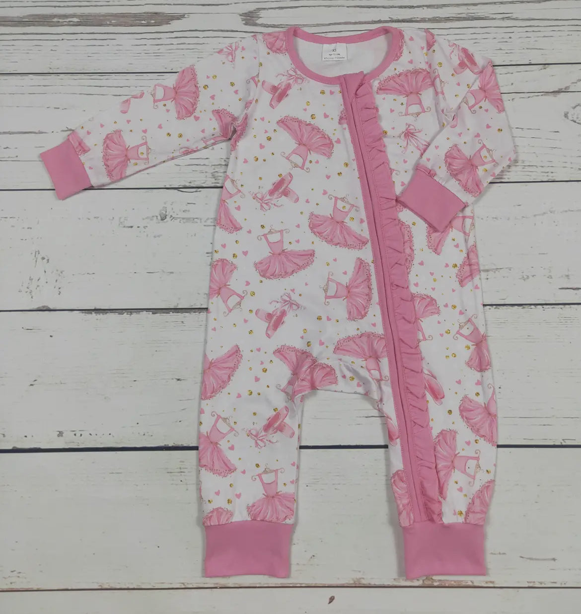Baby Girls Pink Ballerina Zip Sleeper *preorder*