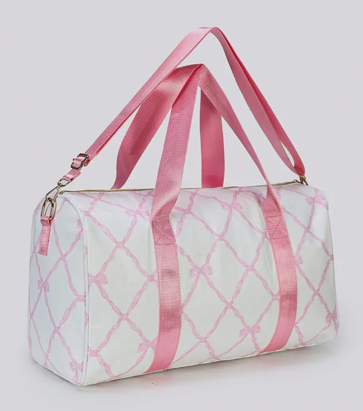 Pink Bow Printed Duffle Bag *preorder*