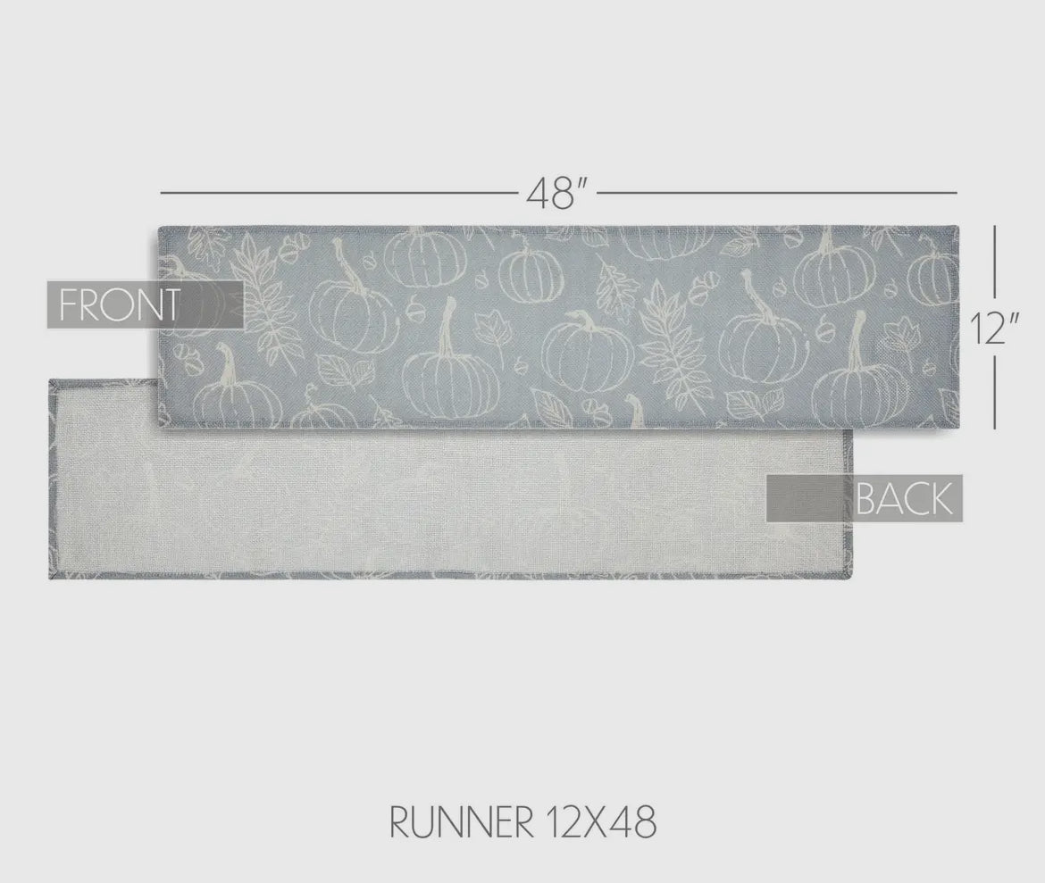 Sillhouette Pumpkin Grey Runner 12x48