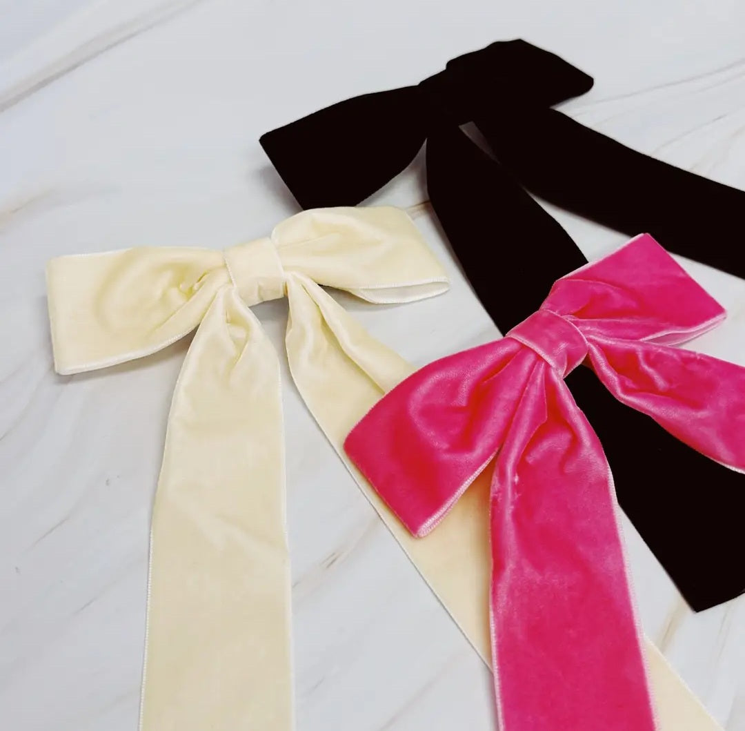 Simply Velvet Hairbow Clip Set