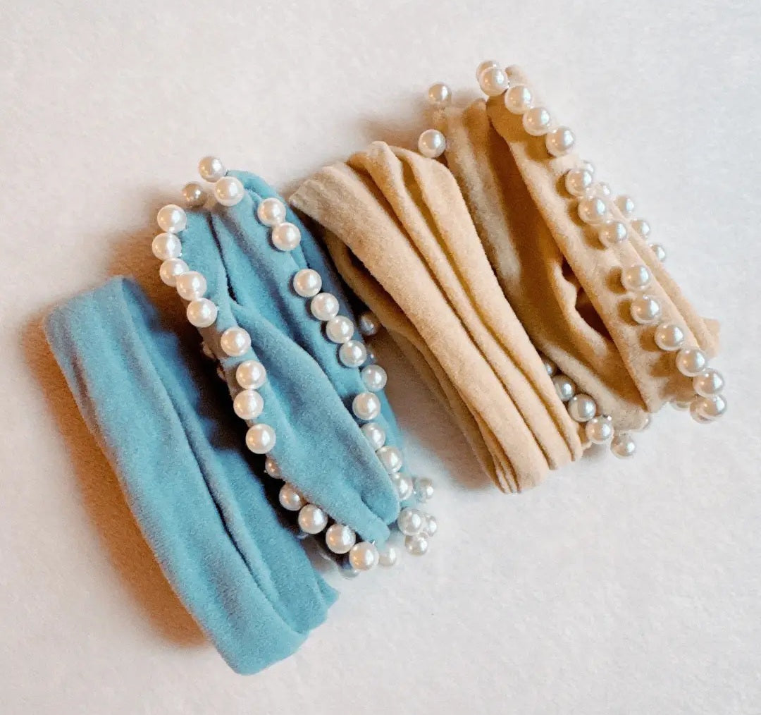 Pearl Embellished Hair Tie Set