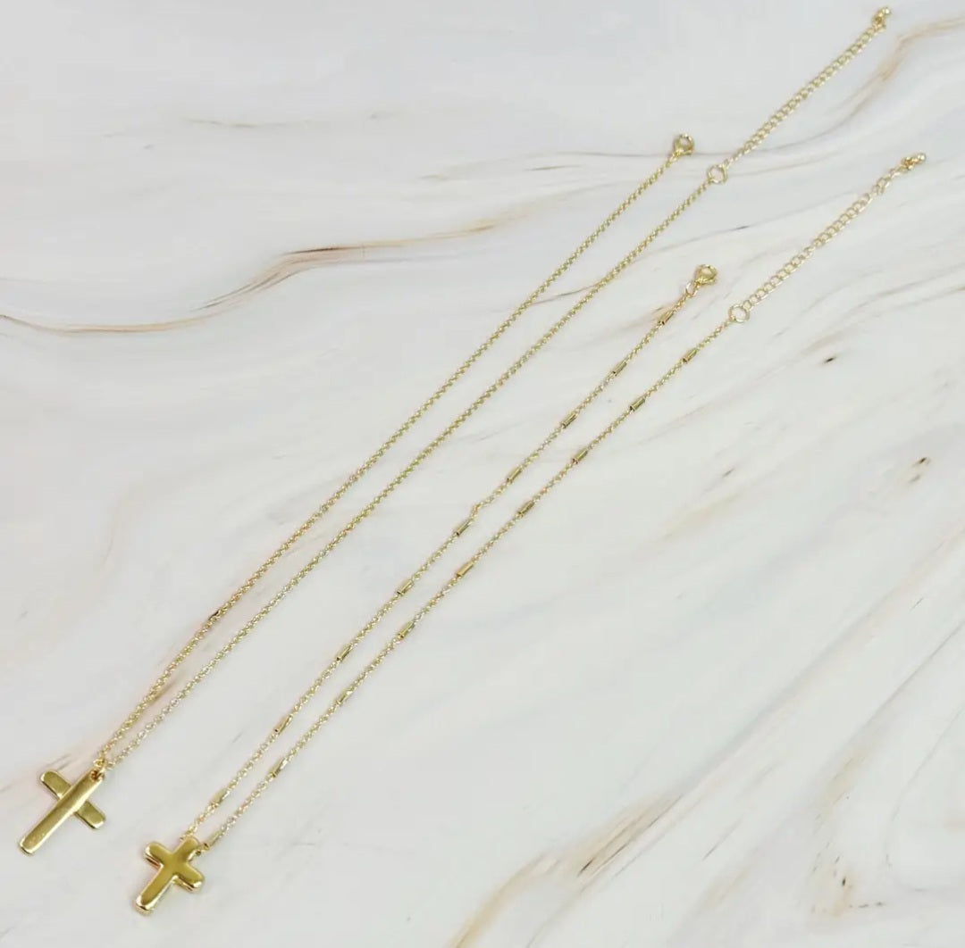 Double Cross Necklace Set