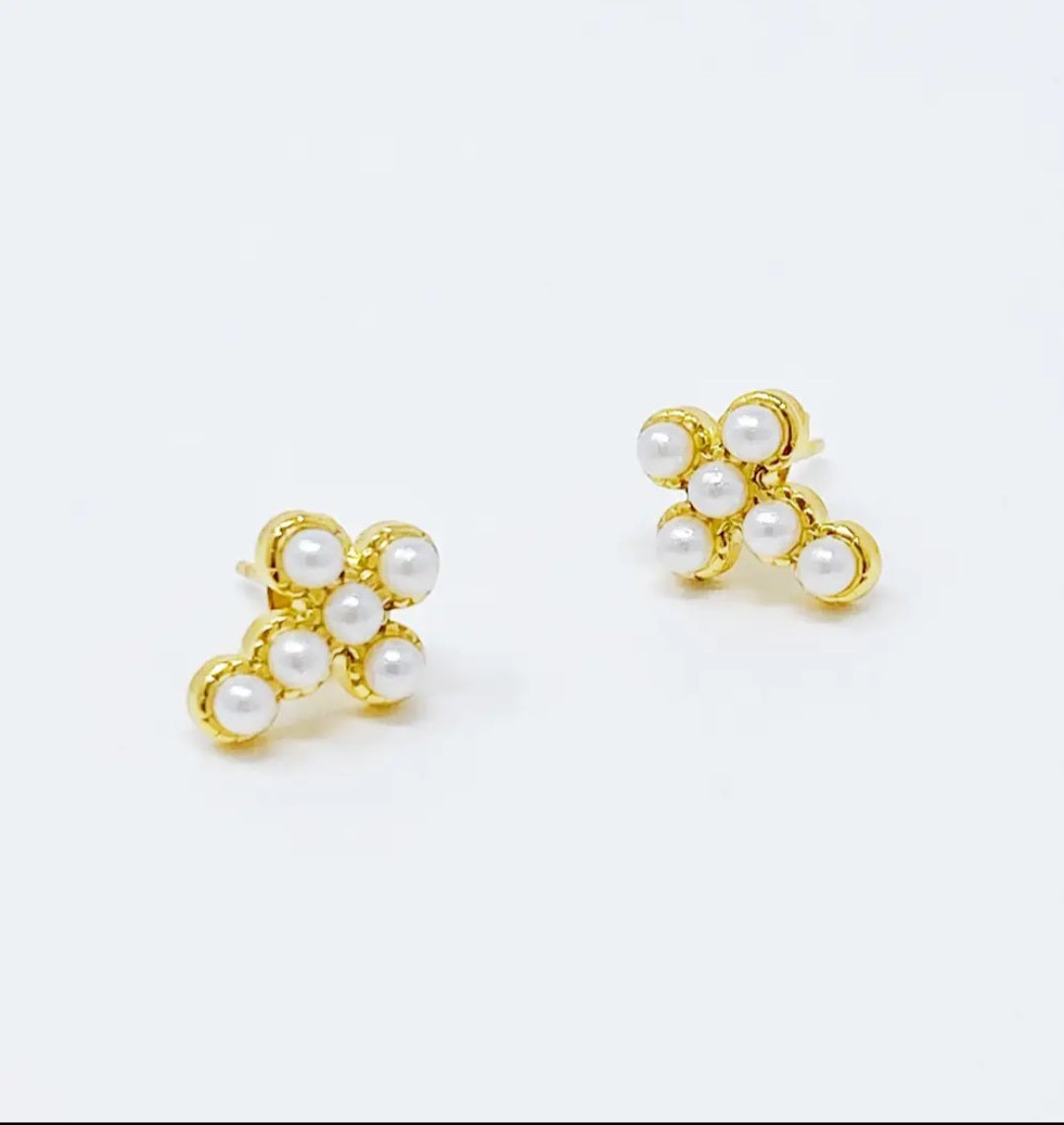 Dainty Stud Cross Earrings