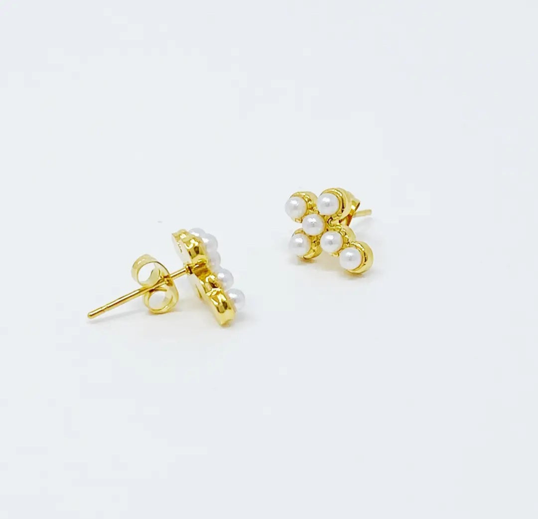 Dainty Stud Cross Earrings
