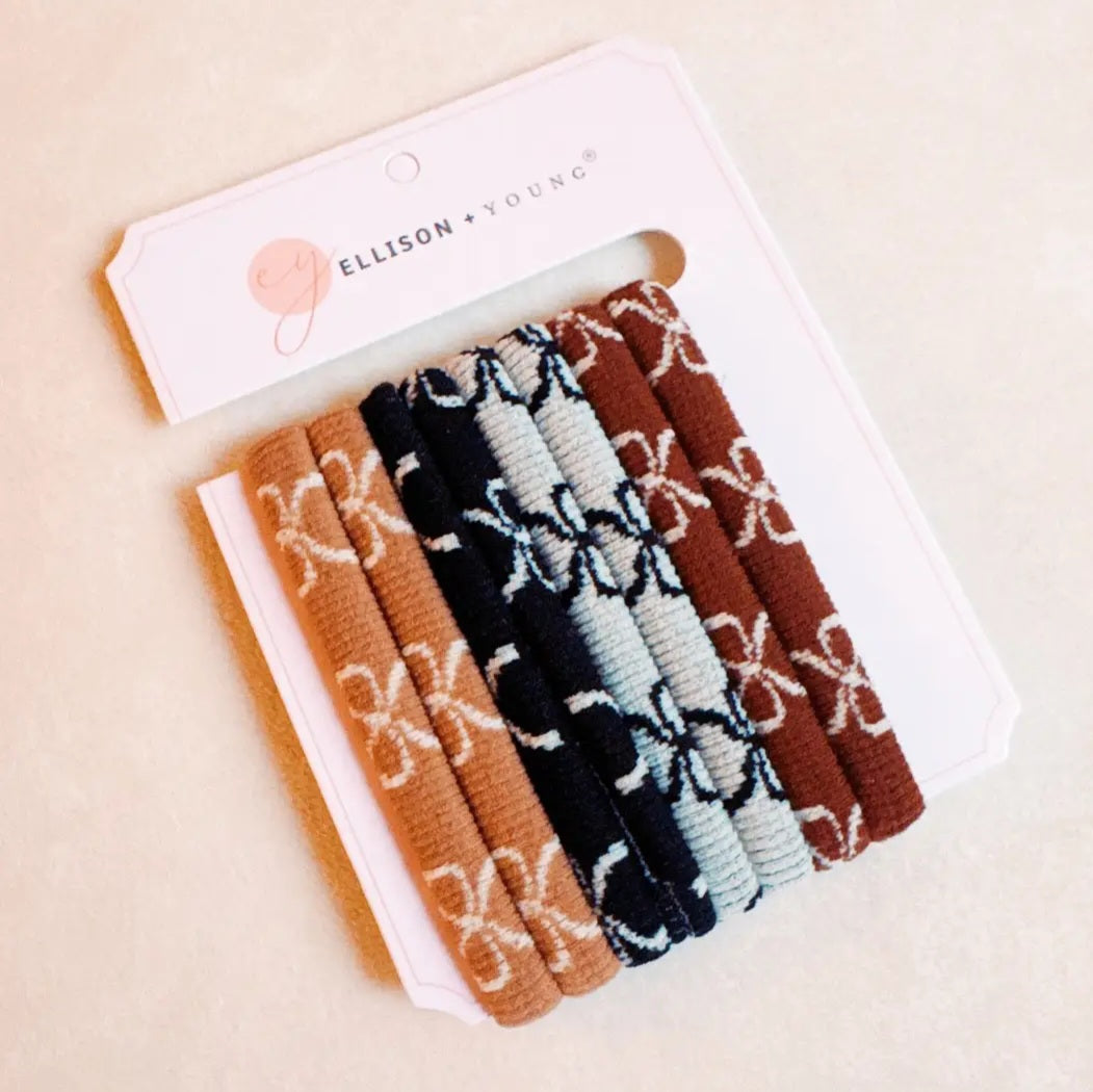 Bow Patterened Hair Ties