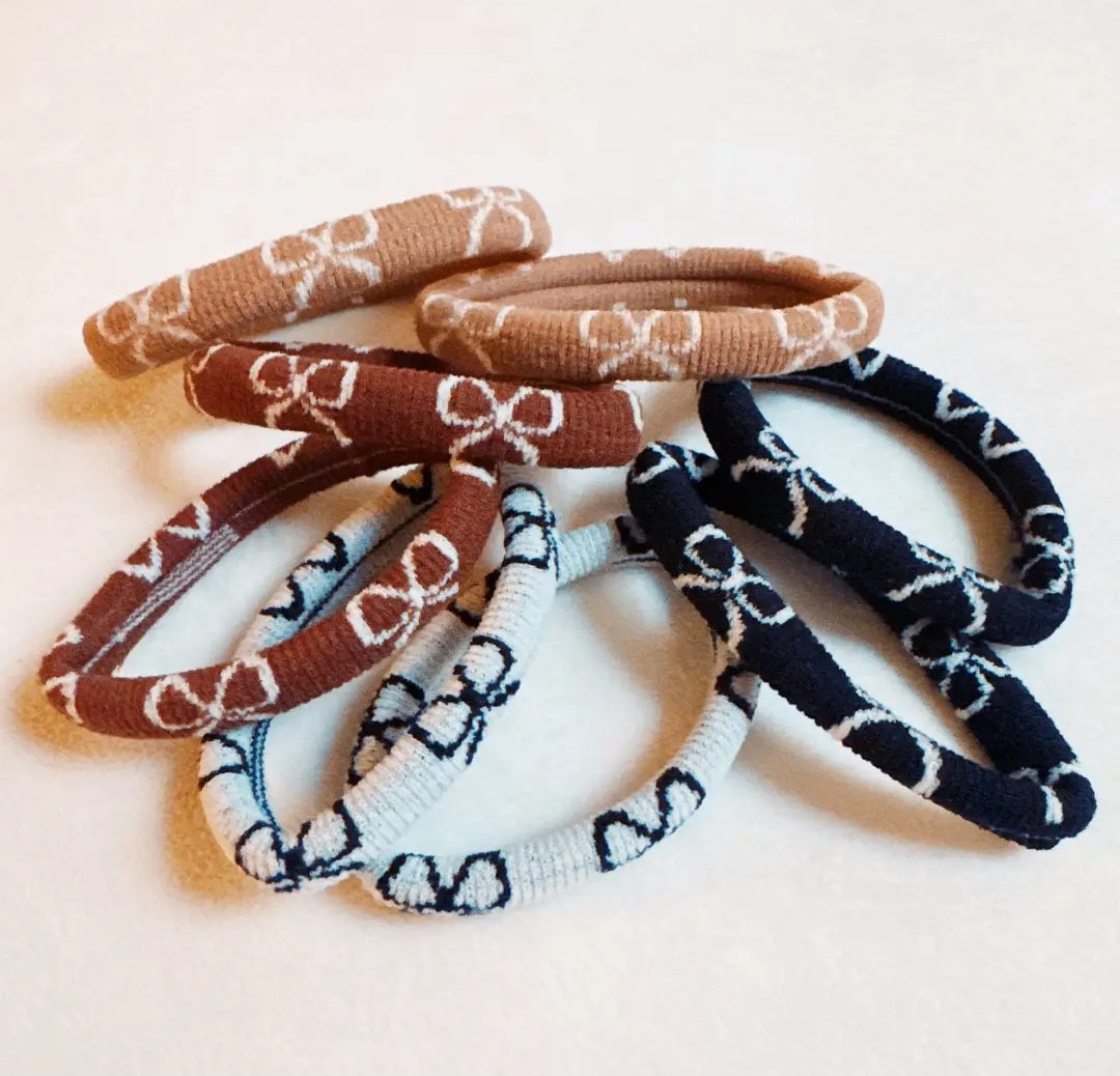 Bow Patterened Hair Ties