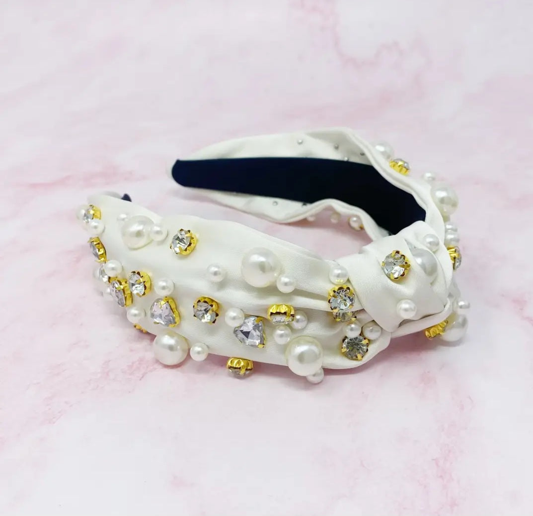 Jeweled Satin Headband