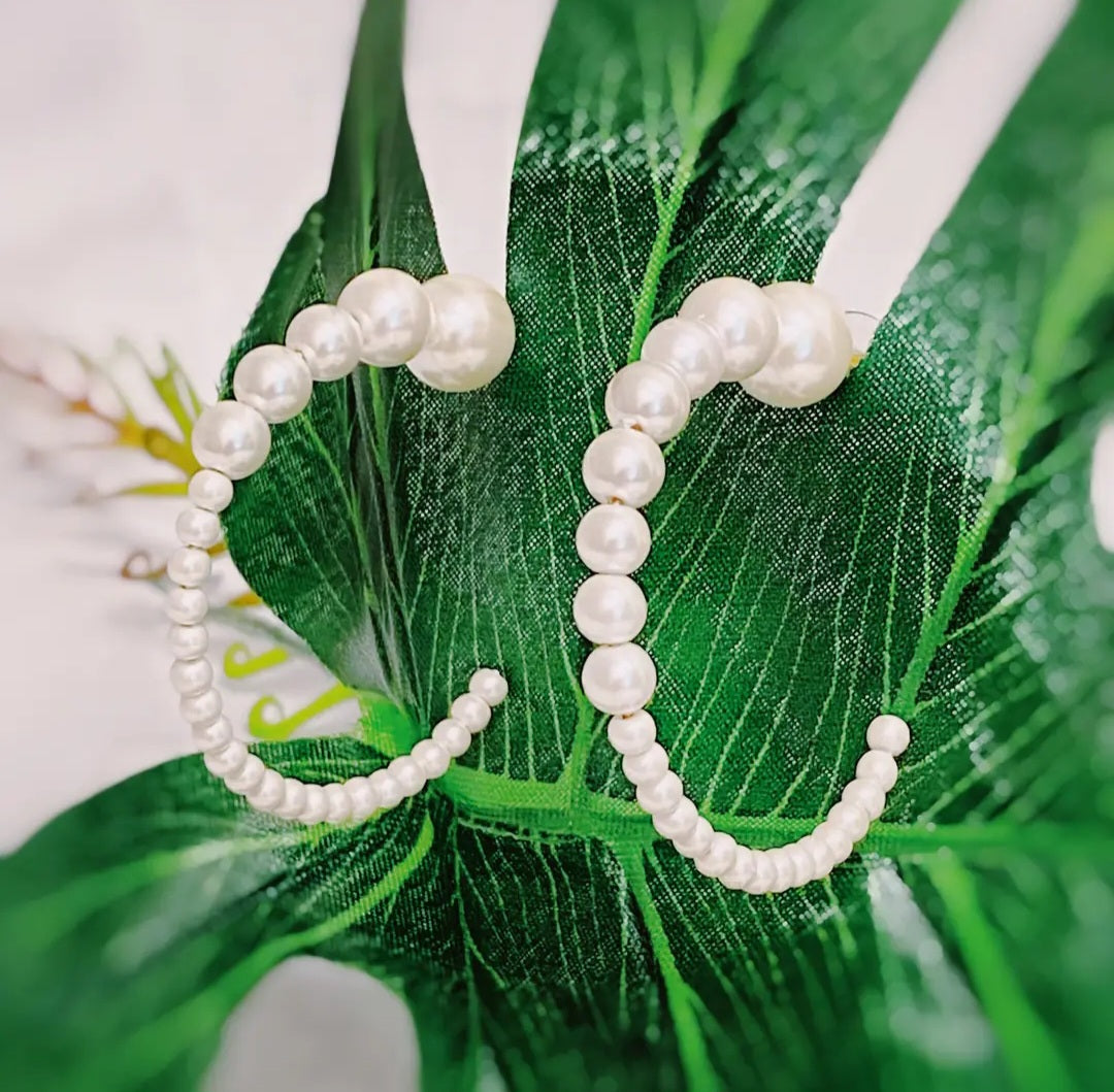 Gradual Beaded Hoop Earring