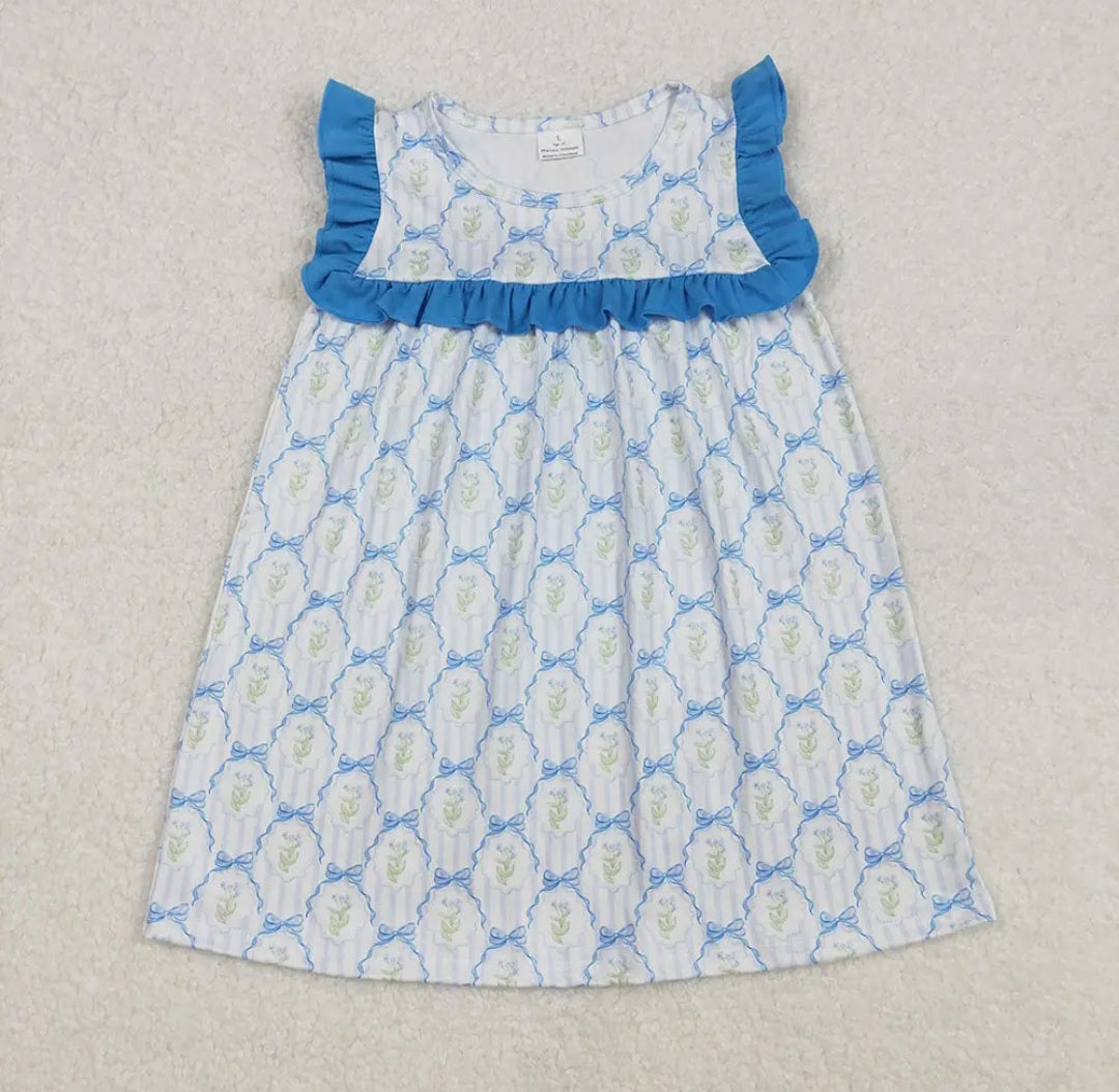 Girls Ruffle Bow Dress