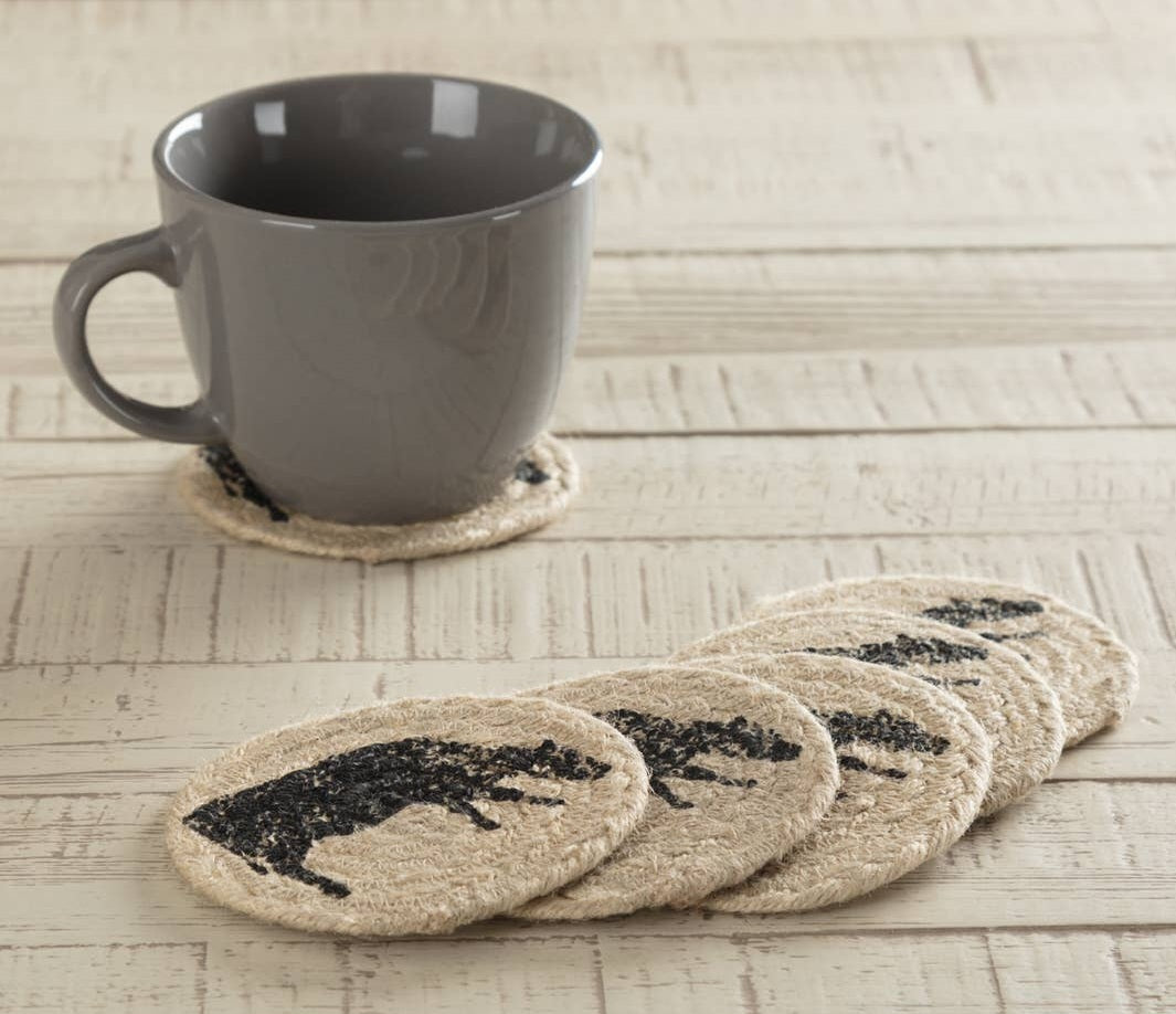 Cow Jute Coaster Set
