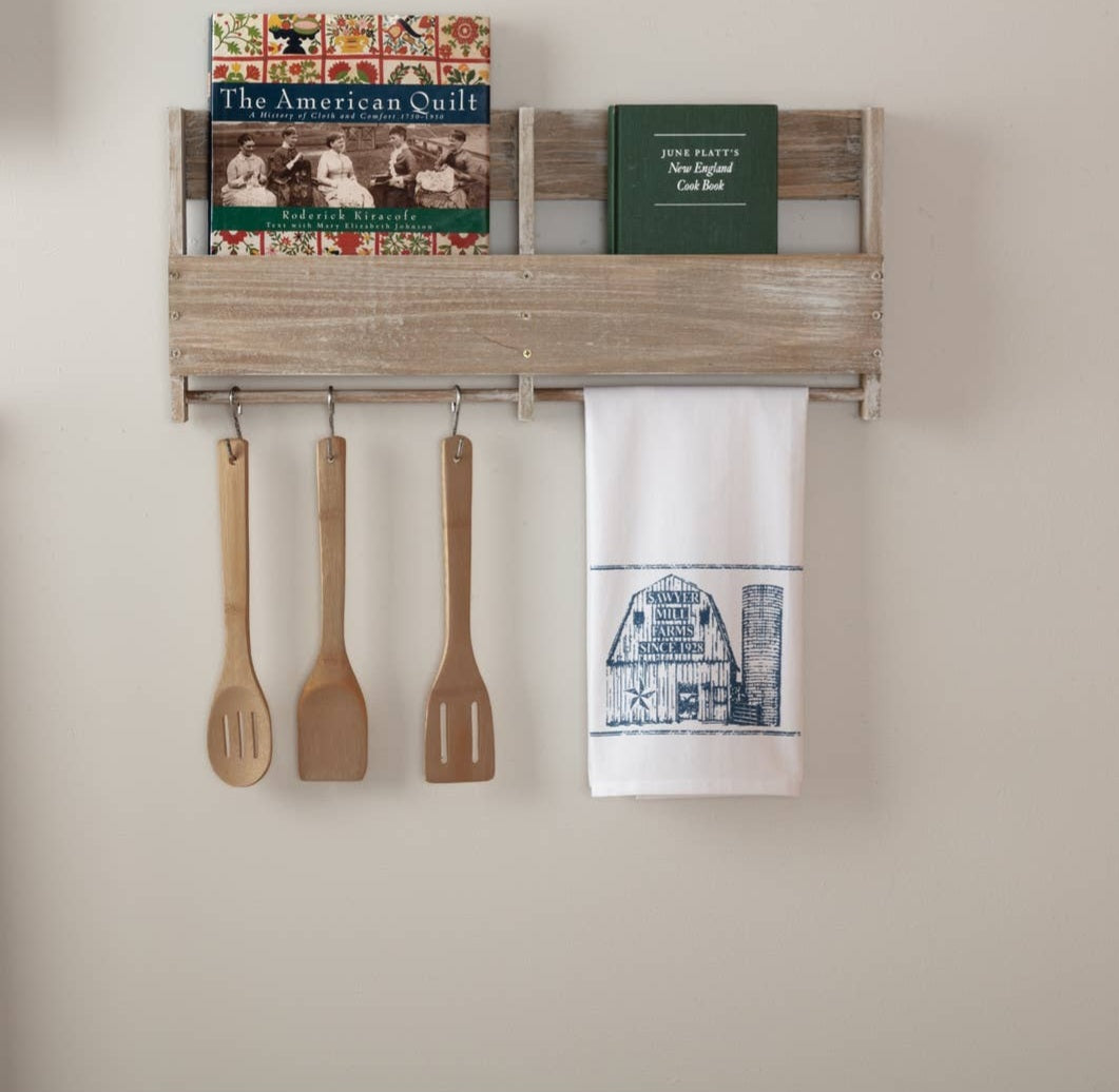 Sawyer Mill Blue barn Muslin Tea Towel
