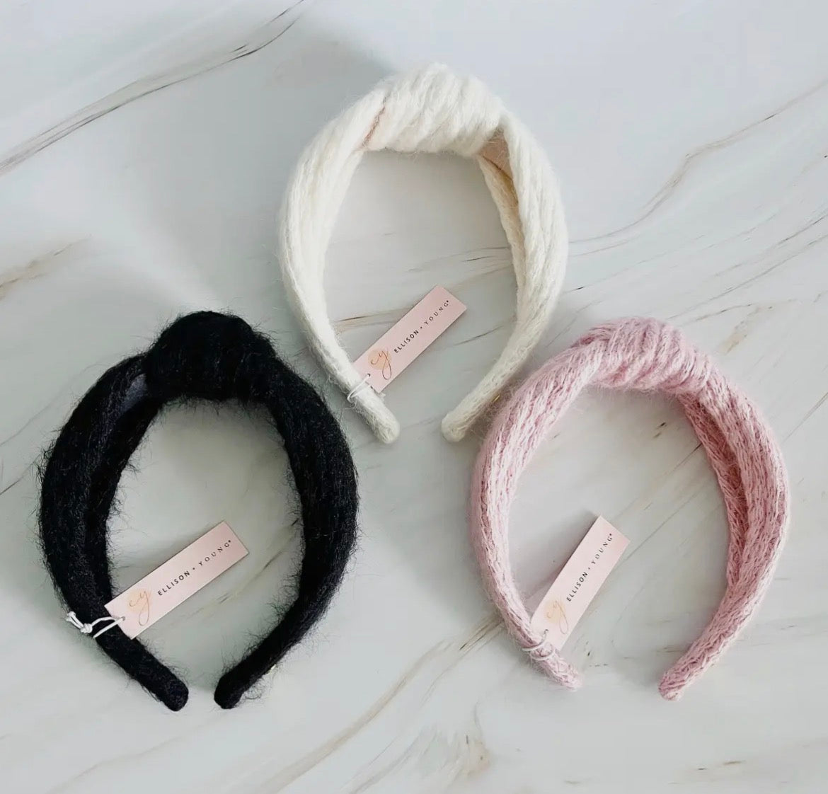 Cabeled Knit Knotted Headband
