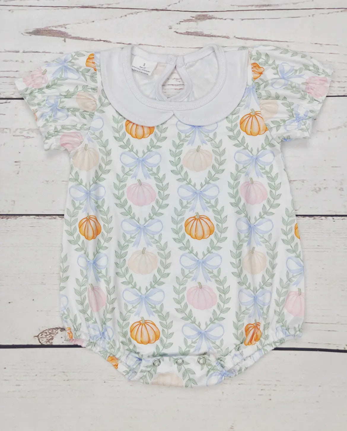 Bow Pumpkin Print Bubble *preorder*