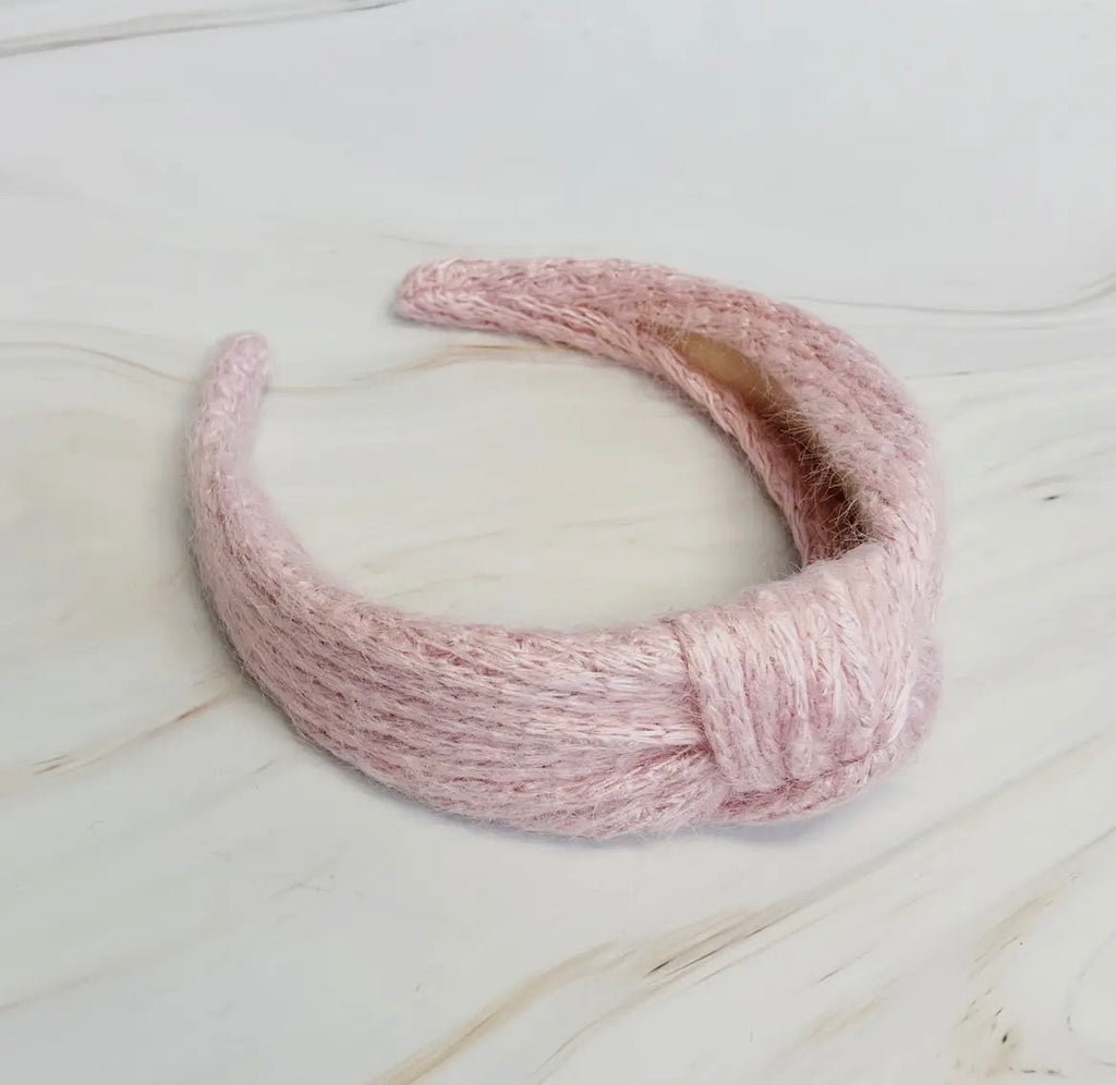 Cabeled Knit Knotted Headband