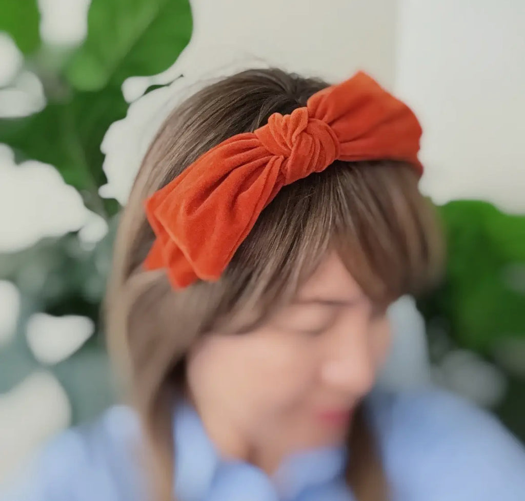 Structured Velvet Bow Headband