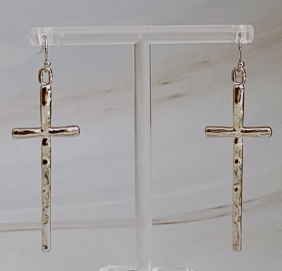 Slim and Stylish Cross Earrings