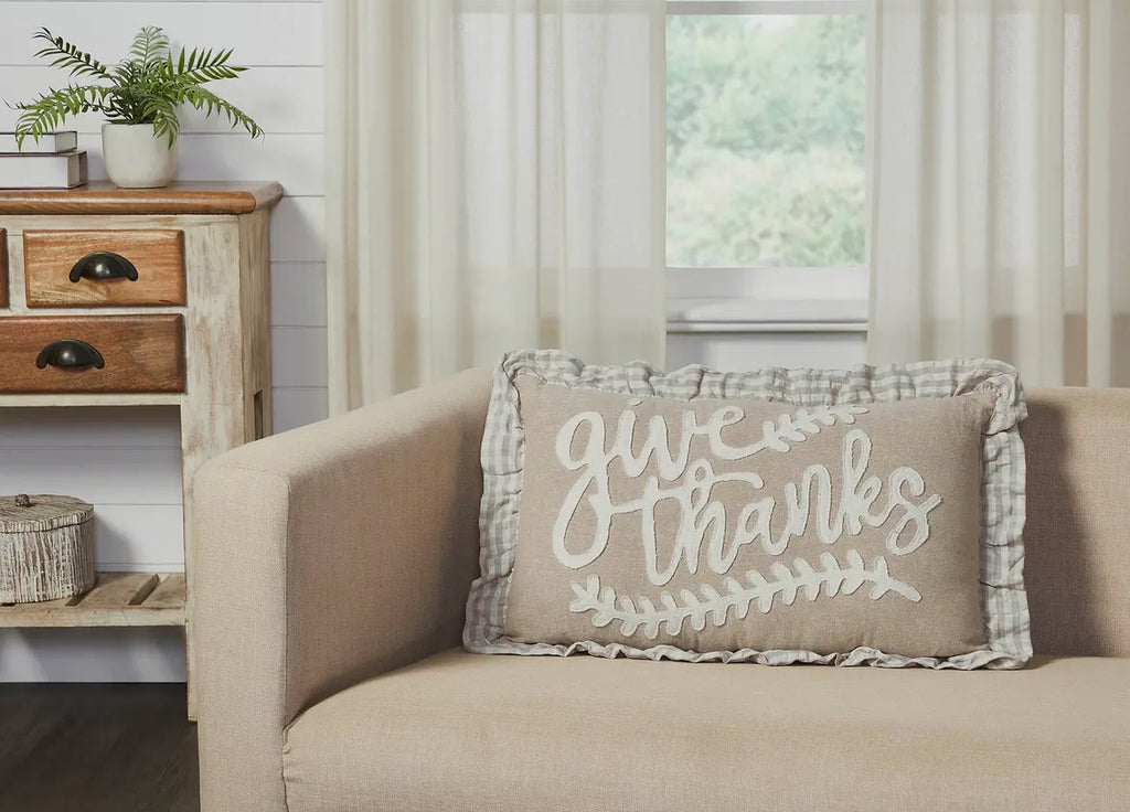 Grace Give Thanks Pillow 14x22