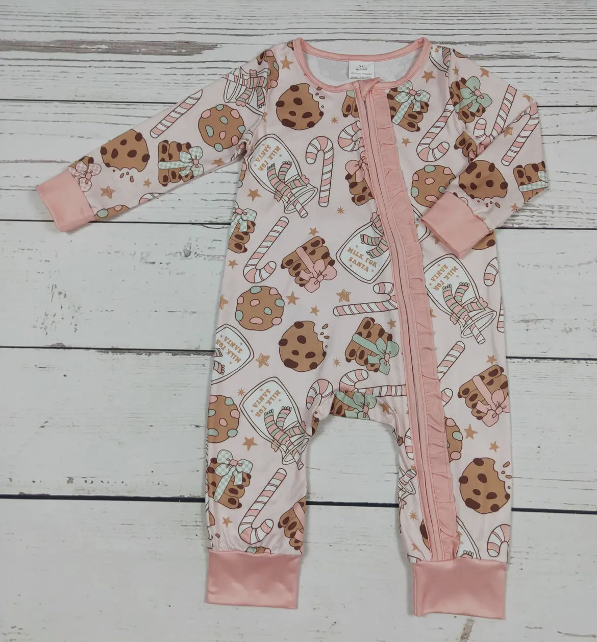 Pink Cookies & Milk Zip Sleeper