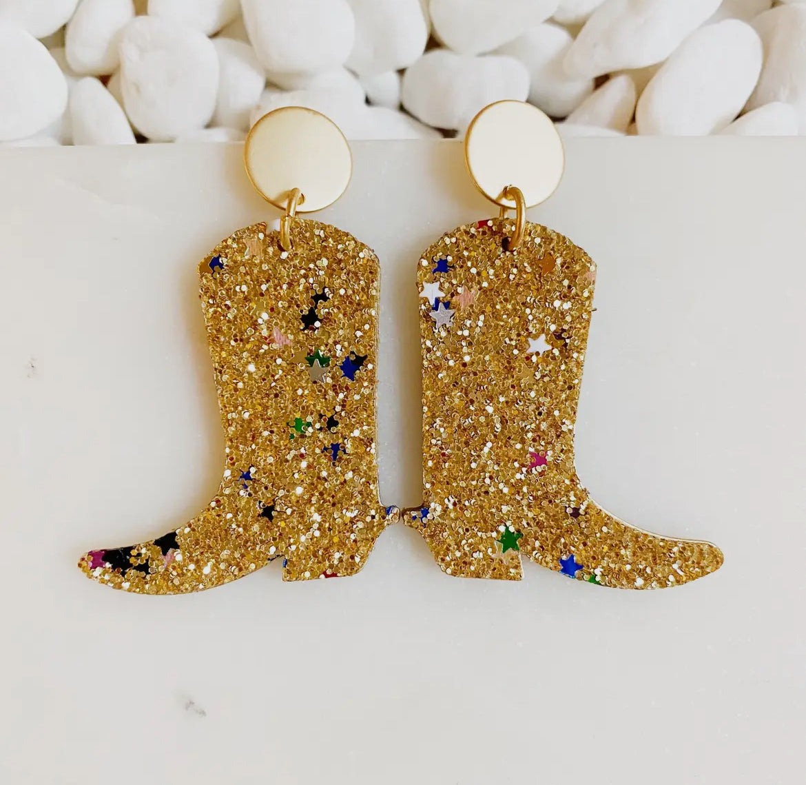 Glittered Up Cowgirl Earrings