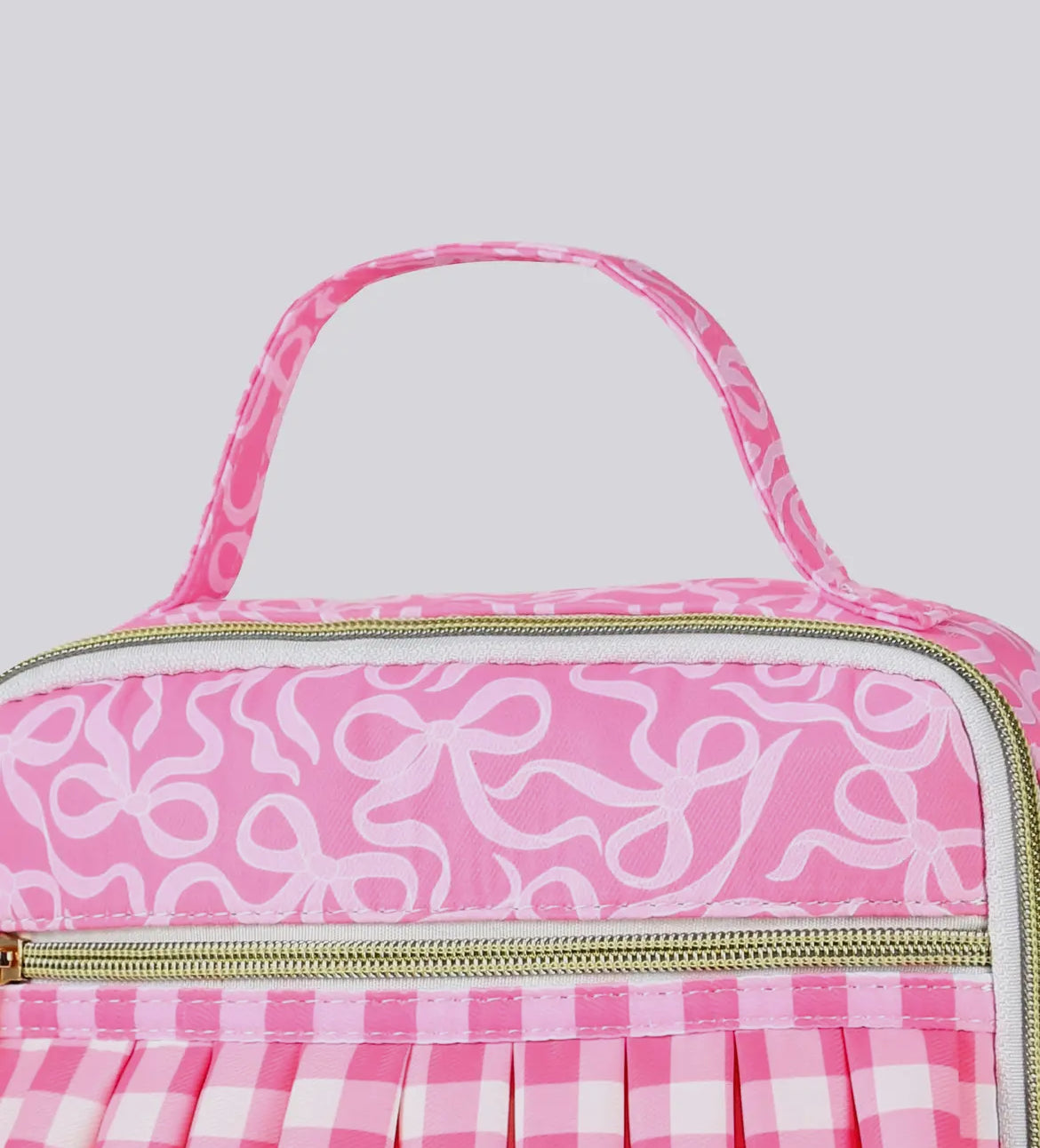 Gingham Ruffle Bow Printed Girls Lunch Box  *preorder*