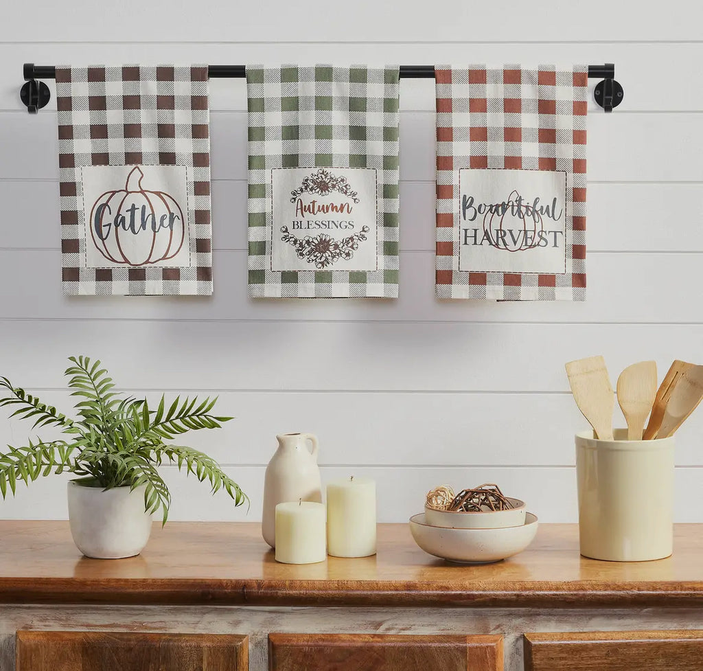 Bountiful Harvest Theme Tea Towels Set of 3
