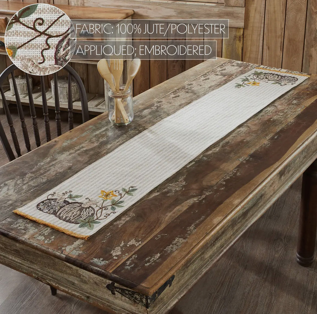 Autumn Pumpkin Patch Stripes Runner 12x72