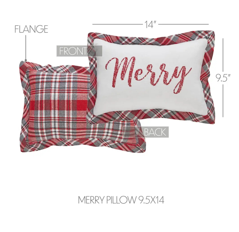Plaid Merry Pillow
