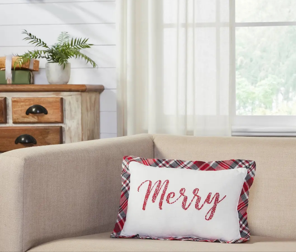 Plaid Merry Pillow