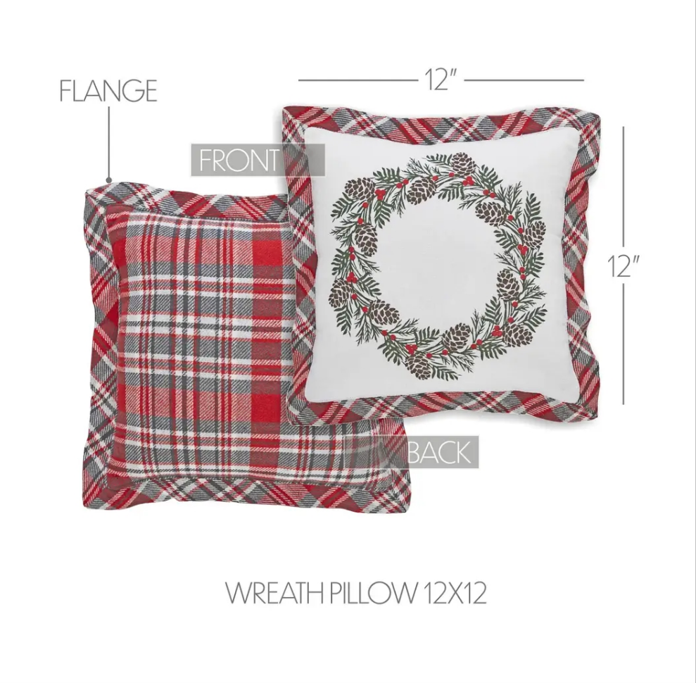 Plaid Wreath Pillow