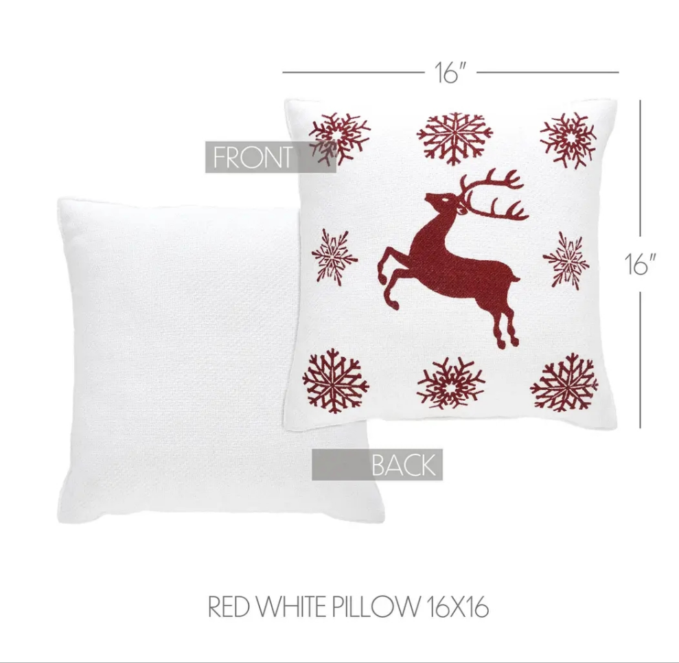 Snowflake Deer Pillow