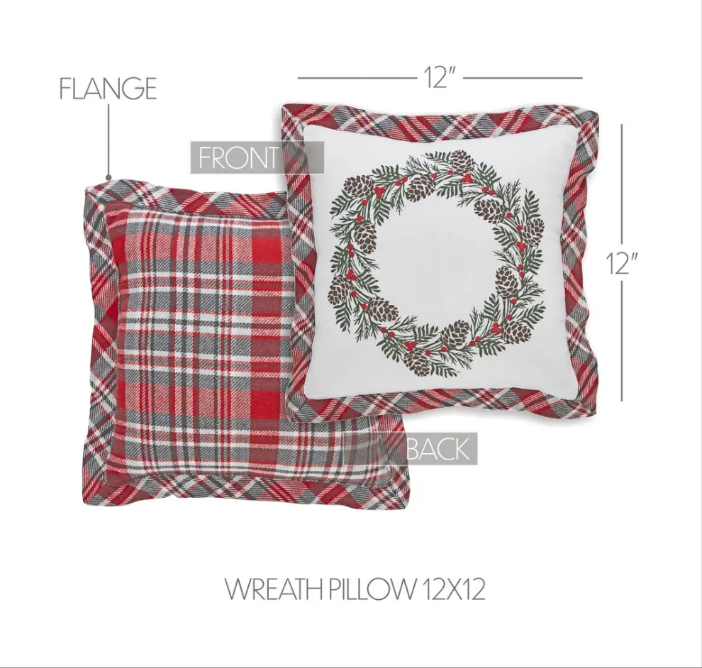 Plaid Wreath Pillow