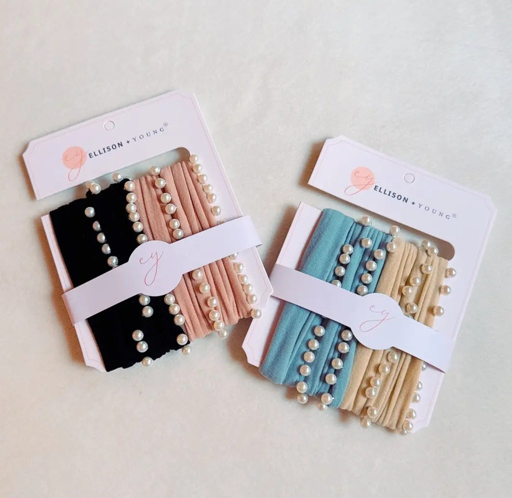 Pearl Embellished Hair Tie Set