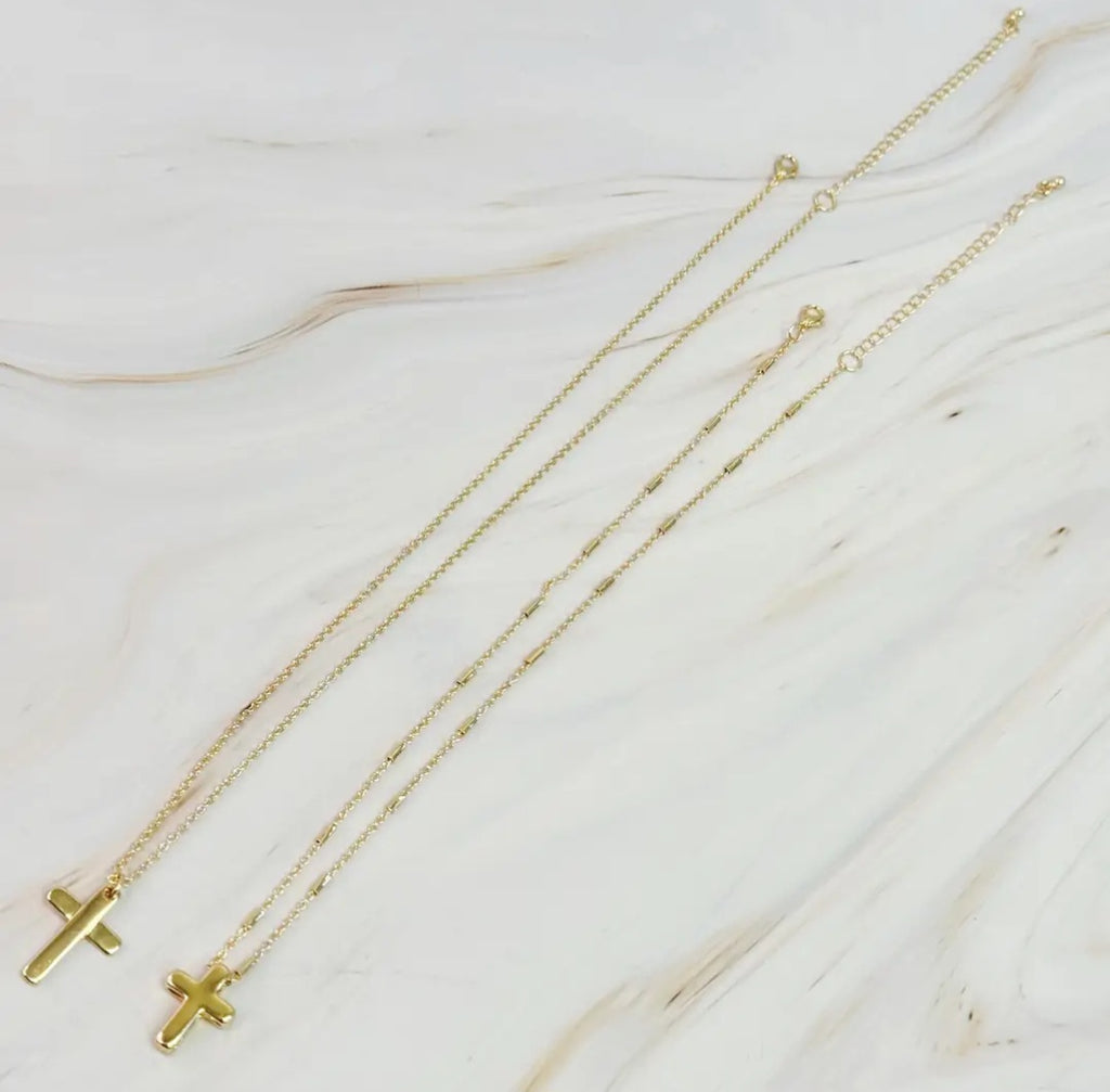 Double Cross Necklace Set