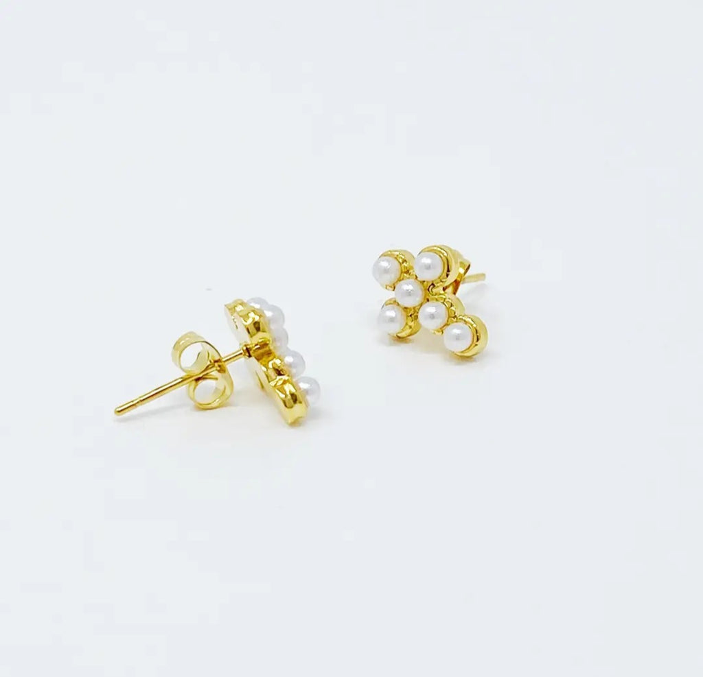 Dainty Stud Cross Earrings