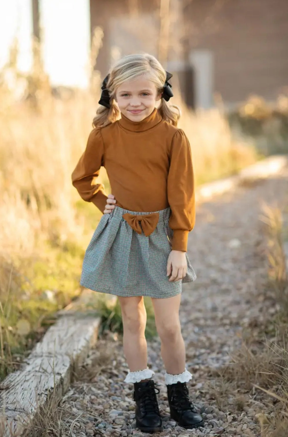 Caramel and Check Set