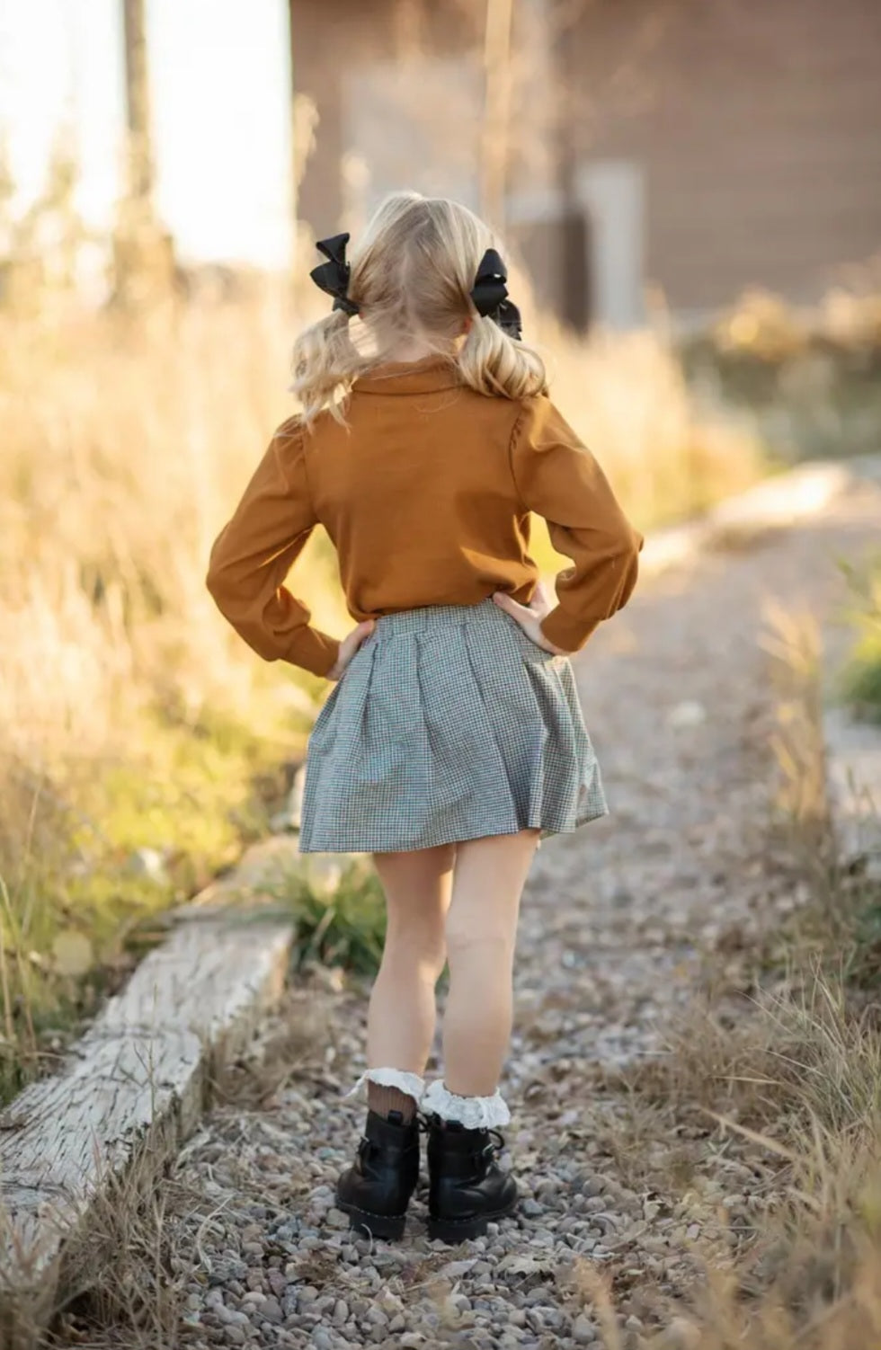 Caramel and Check Set