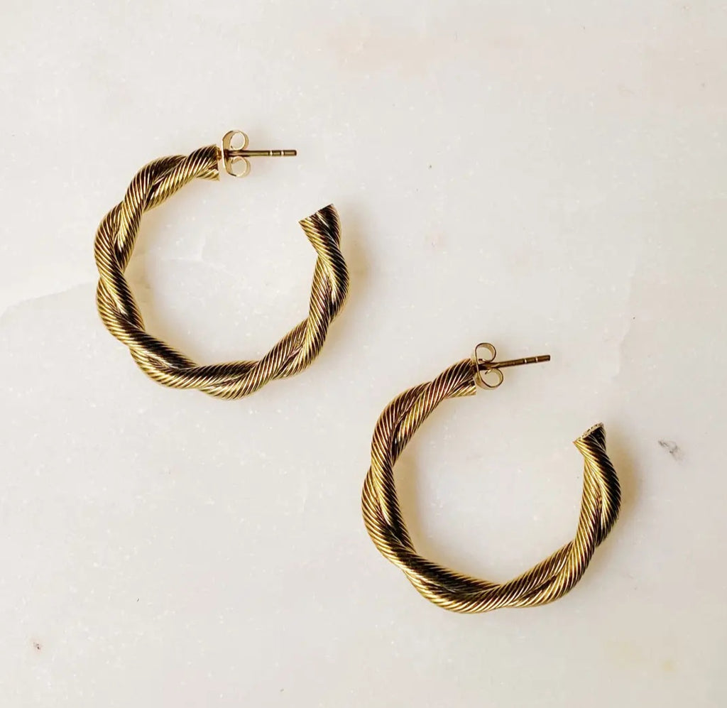 Twisted Hoop Earrings