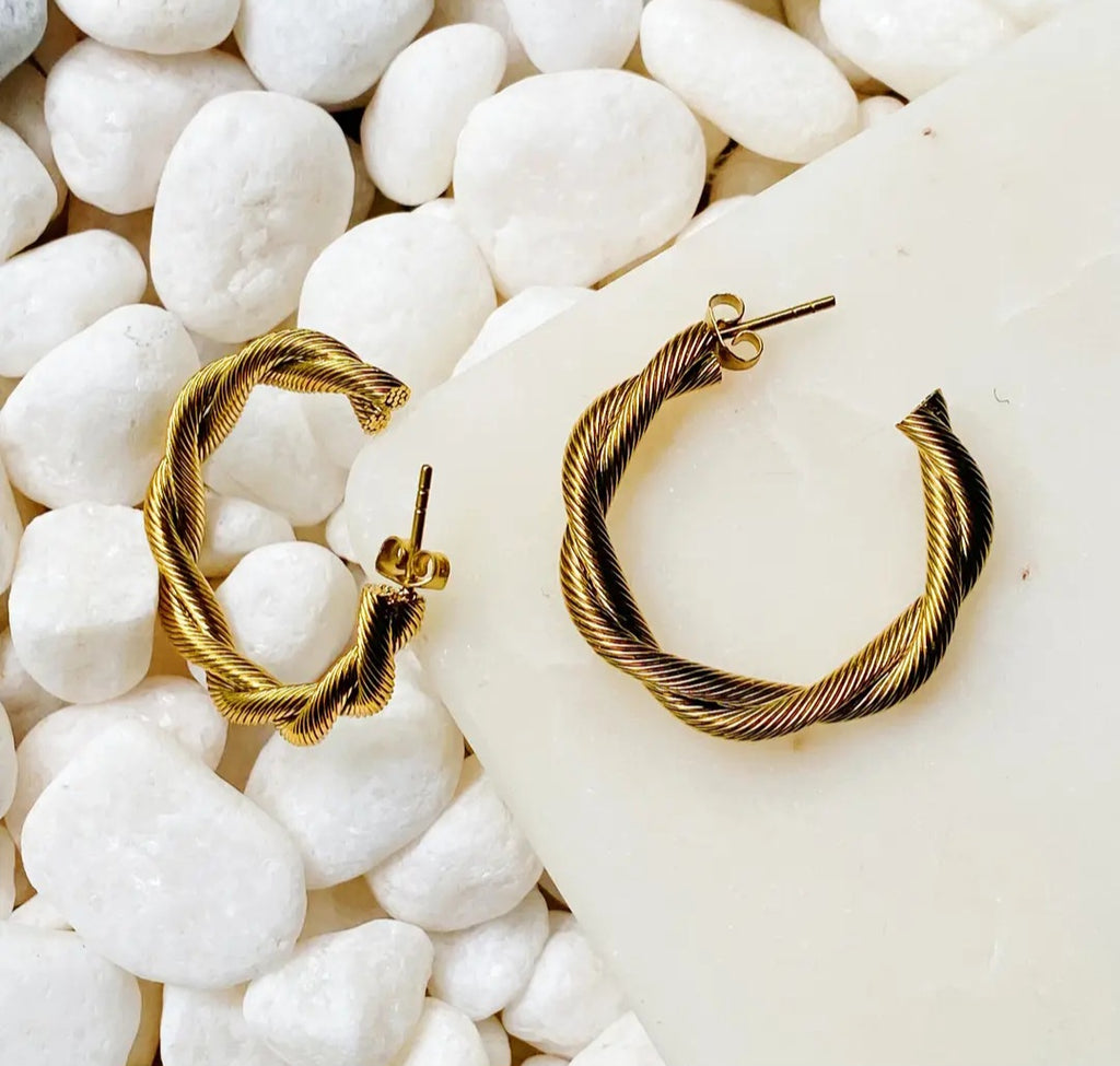 Twisted Hoop Earrings